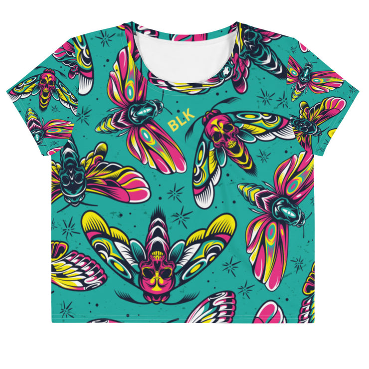 BLK Skull Butterfly Crop Top