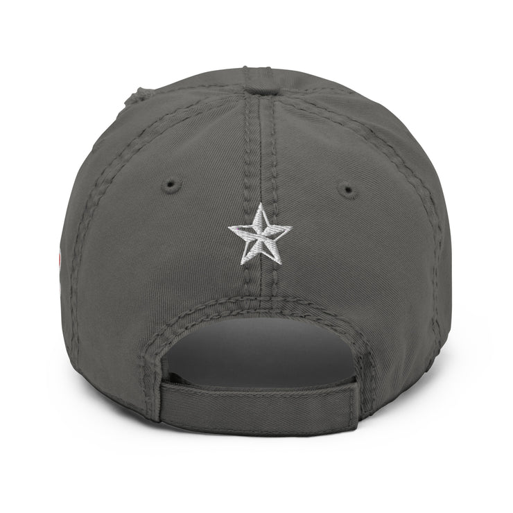 BLK I FEEL FAKE Distressed HAT