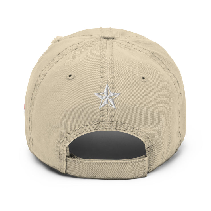 BLK I FEEL FAKE Distressed HAT