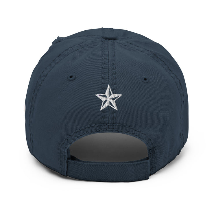 BLK I FEEL FAKE Distressed HAT